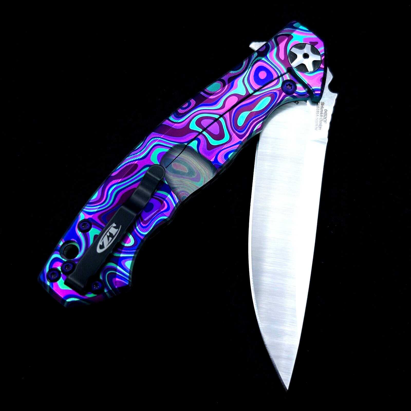 Zero Tolerance ZT 0452CF Plain Edge Folder BWL FloEvo pttn Ano custom zt452cf