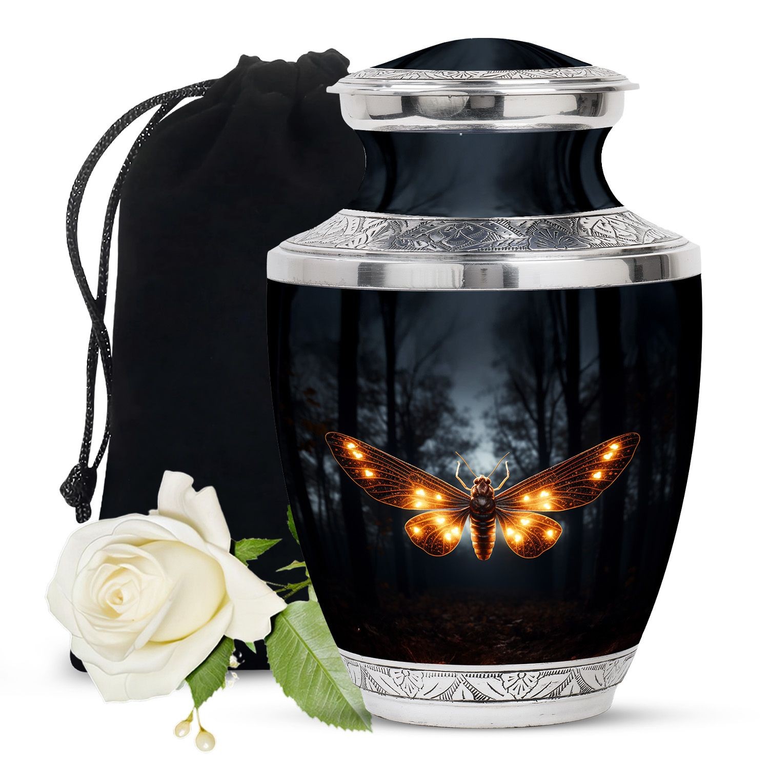 Celestial Butterfly Urn Large Cremation Urn for Ashes Adult Men (10 Inch)