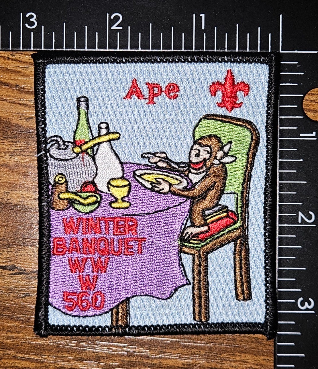 Eswau Huppeday Lodge 560 OA WWW Winter Banquet 1997 Monkey BSA Patch