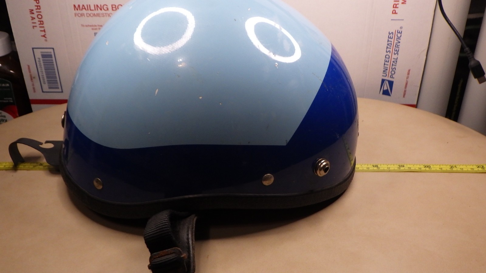 Vintage 1970\'s Seer Helmet (Model Formerly Buco) Sky Blue Police (or Style)