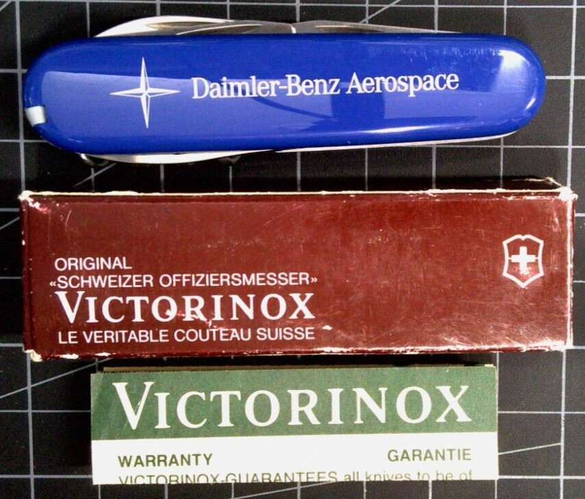 Vintage New In Box Victorinox Blue Daimler-Benz Aerospace