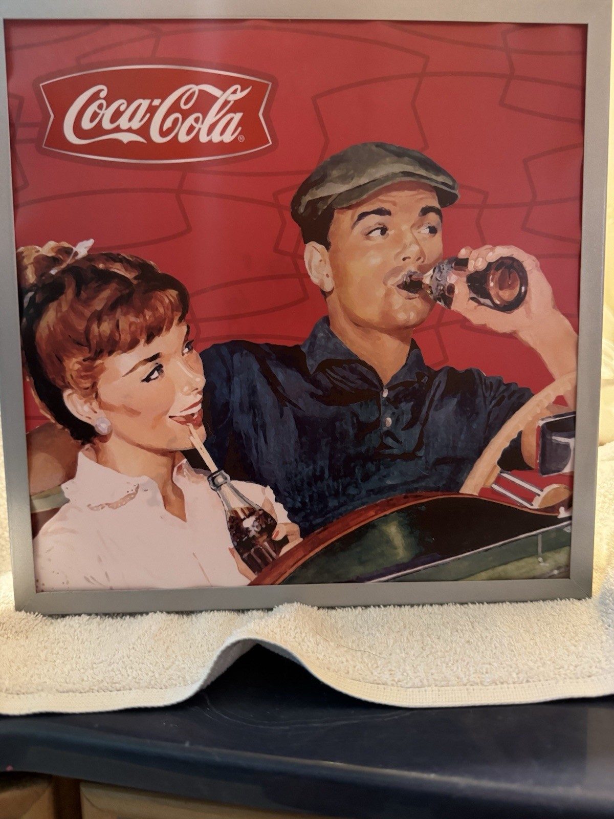 Coca-Cola Coke Accent Lamp Two-Sided Box Lamp Lighted Sign Retro Vintage NIB