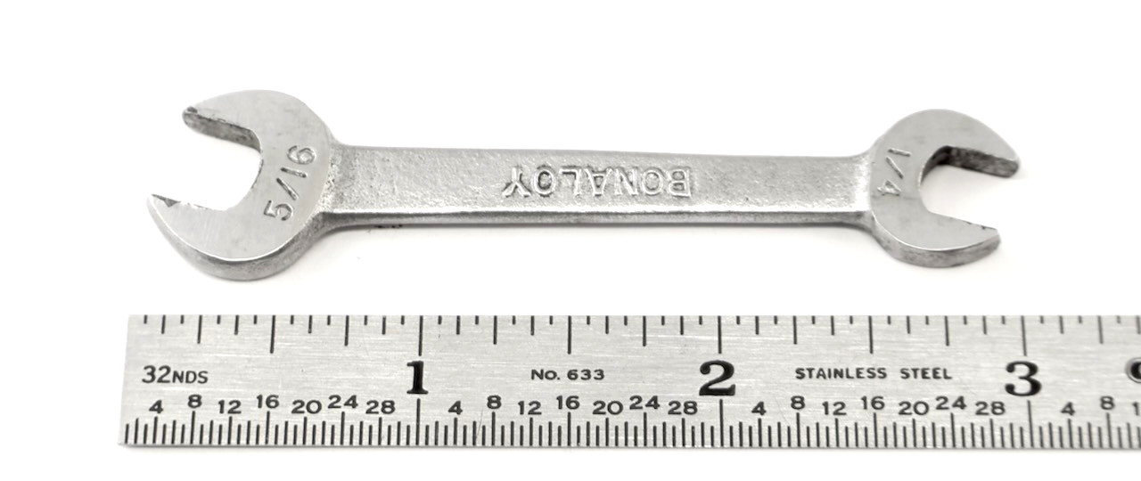 3” Bonney BONALOY No. 1020 1/4” x 5/16” Open End Wrench / Mountain Top Tools