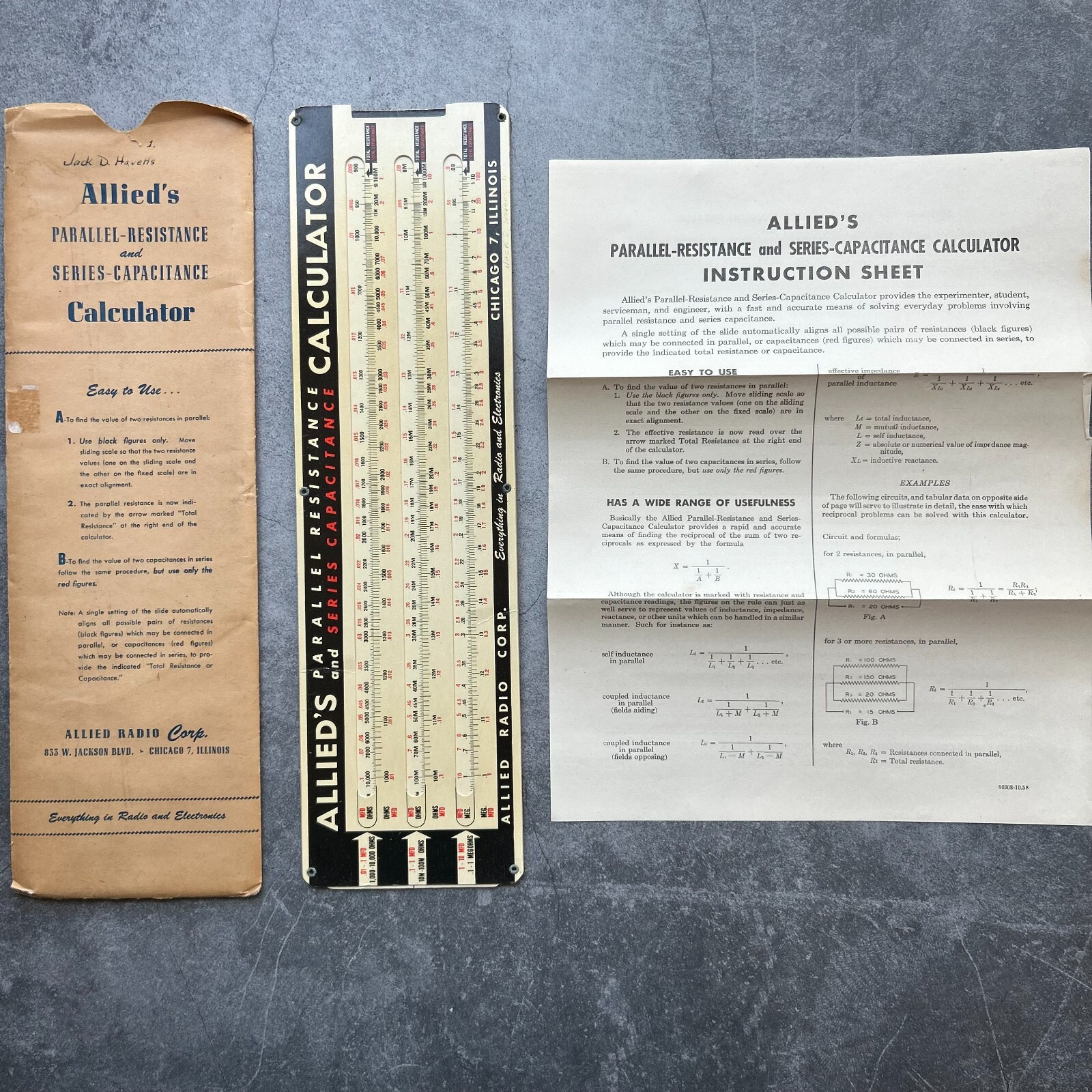 Allied's Parallel Resistance and Series Capacitance Calculator