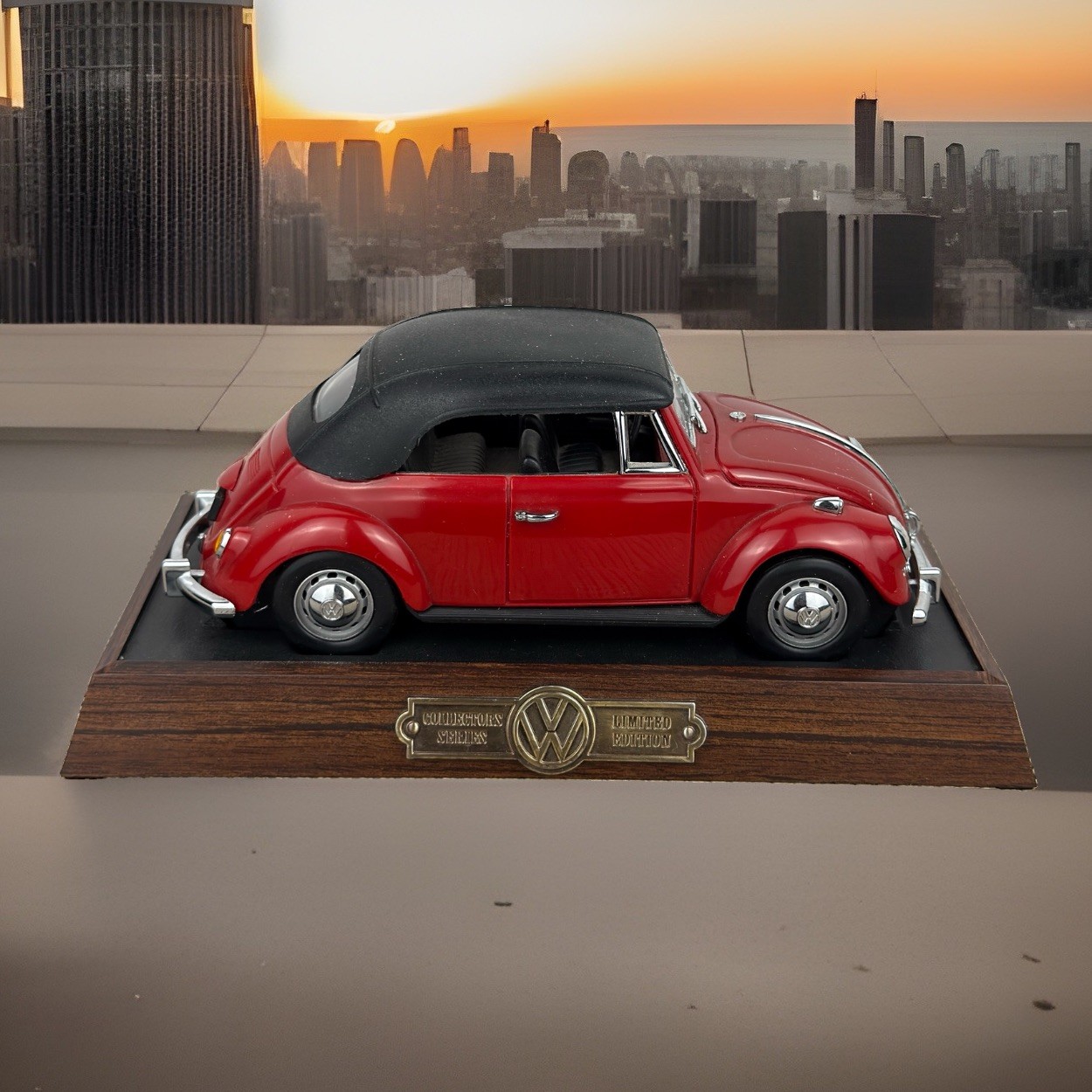 Vintage VW Beetle Phone Red  Black With Base Collectors Series Limited Edition