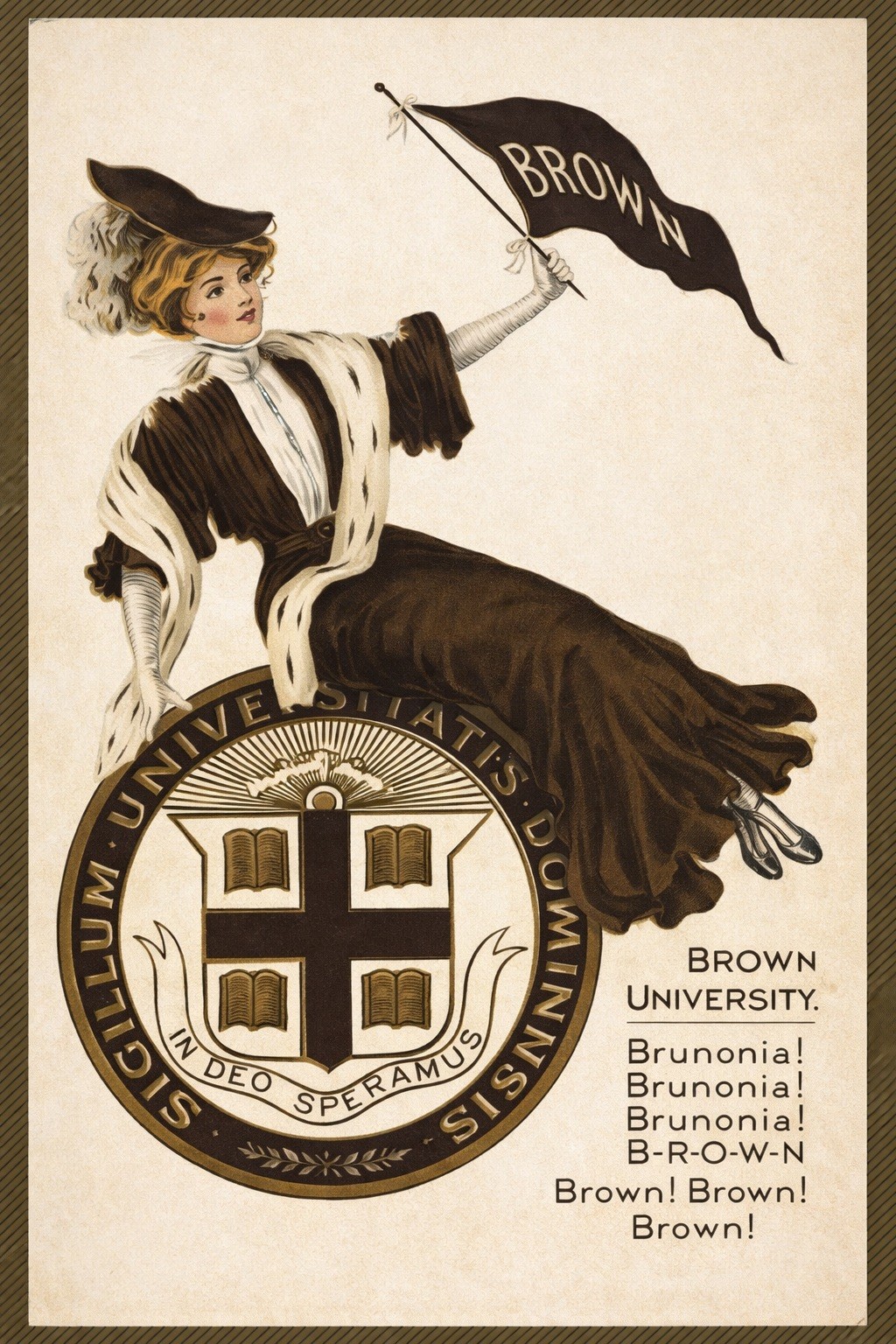 🎓 Brown University 1900s Poster - 24x36