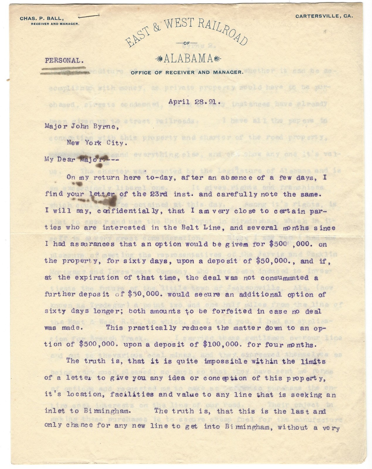 Ex-Confederate Colonel Offers Details On Southern Railroad Expansion--1891