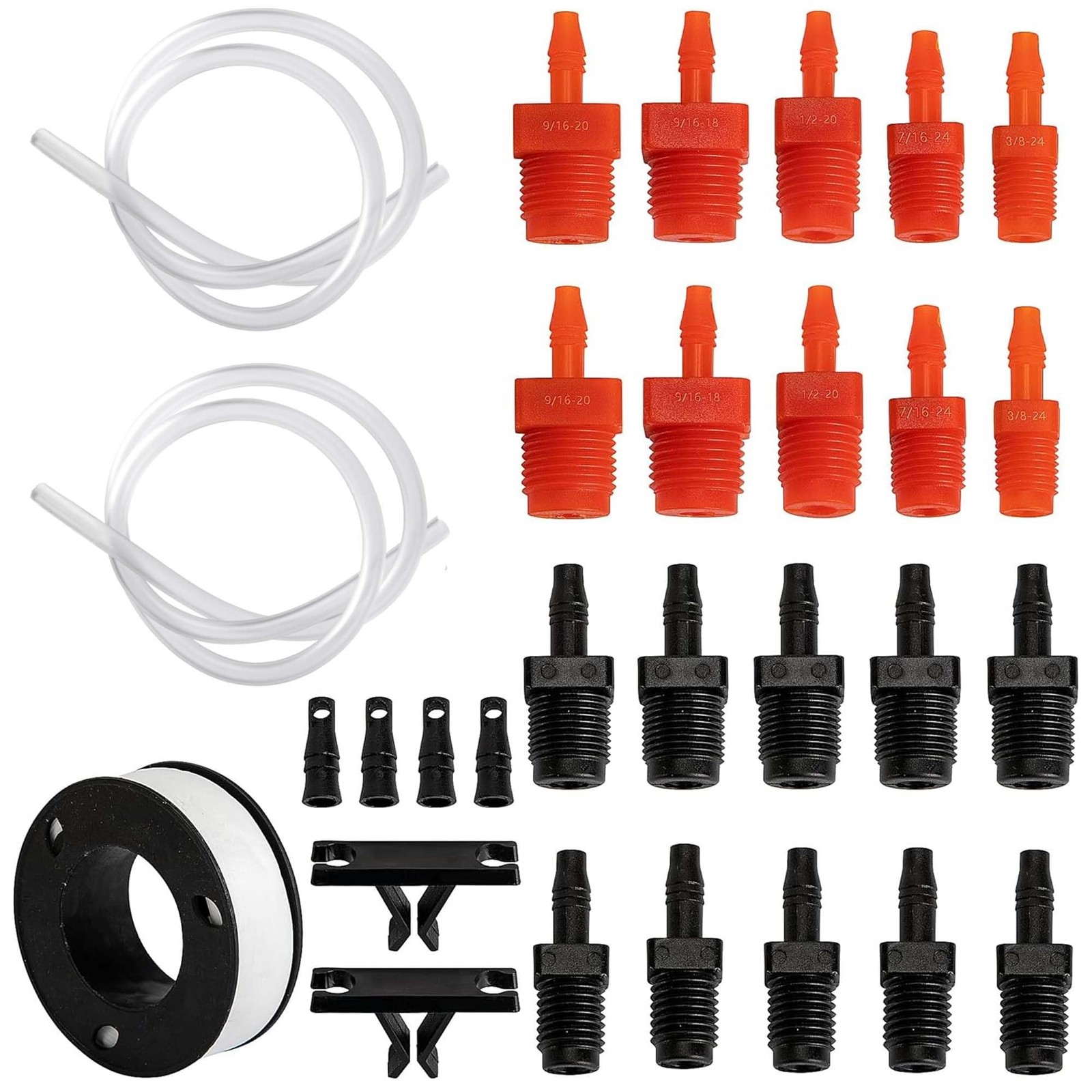 29pc Brake Master Cylinder Bleeder Kit SAE Metric Fittings Hose