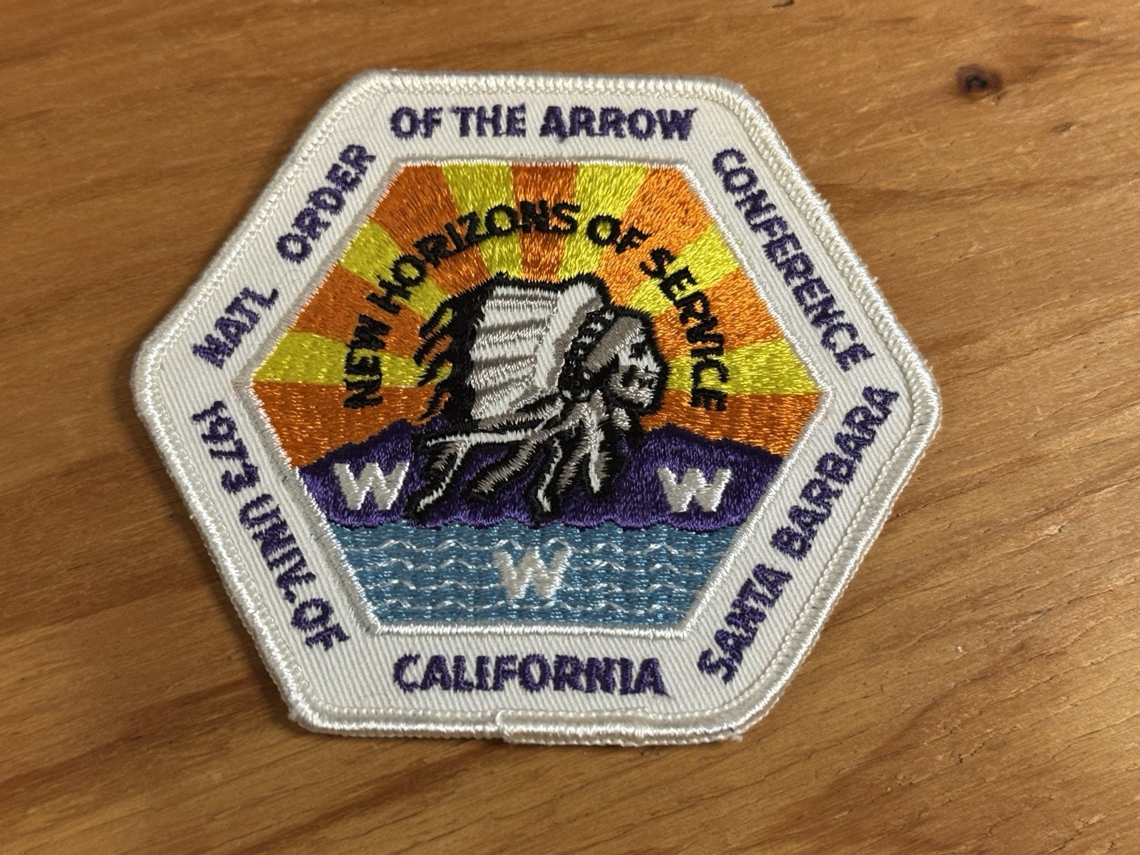 1973 OA National Order of the Arrow Conference PATCH NOAC California Boy Scout