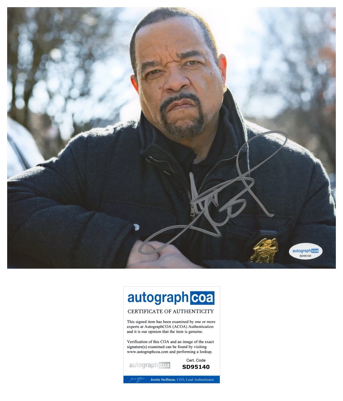 ICE-T SIGNED AUTOGRAPHED 8x10 PHOTO HIP HOP RAP RAPPER ICON OG RARE - ACOA COA