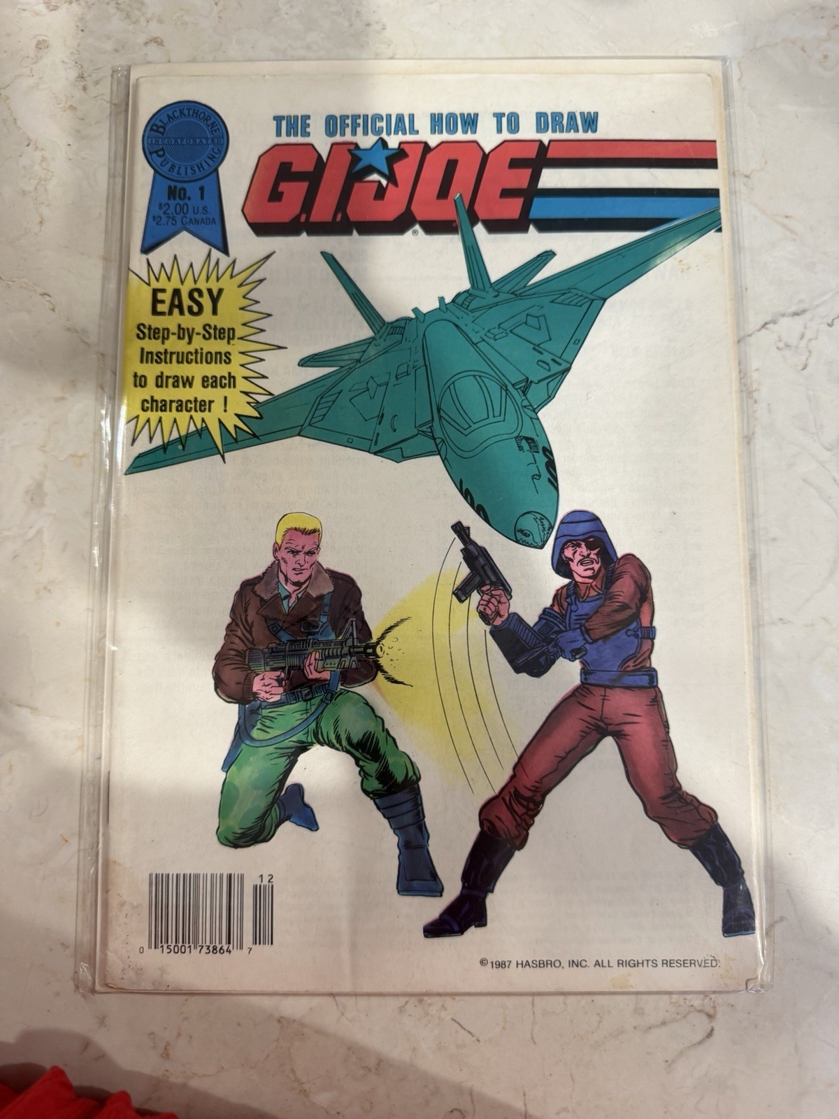 G.I.JOE OFFICIAL HOW TO DRAW #1 BLACKTHORNE 1987 (covered With Sleeve)
