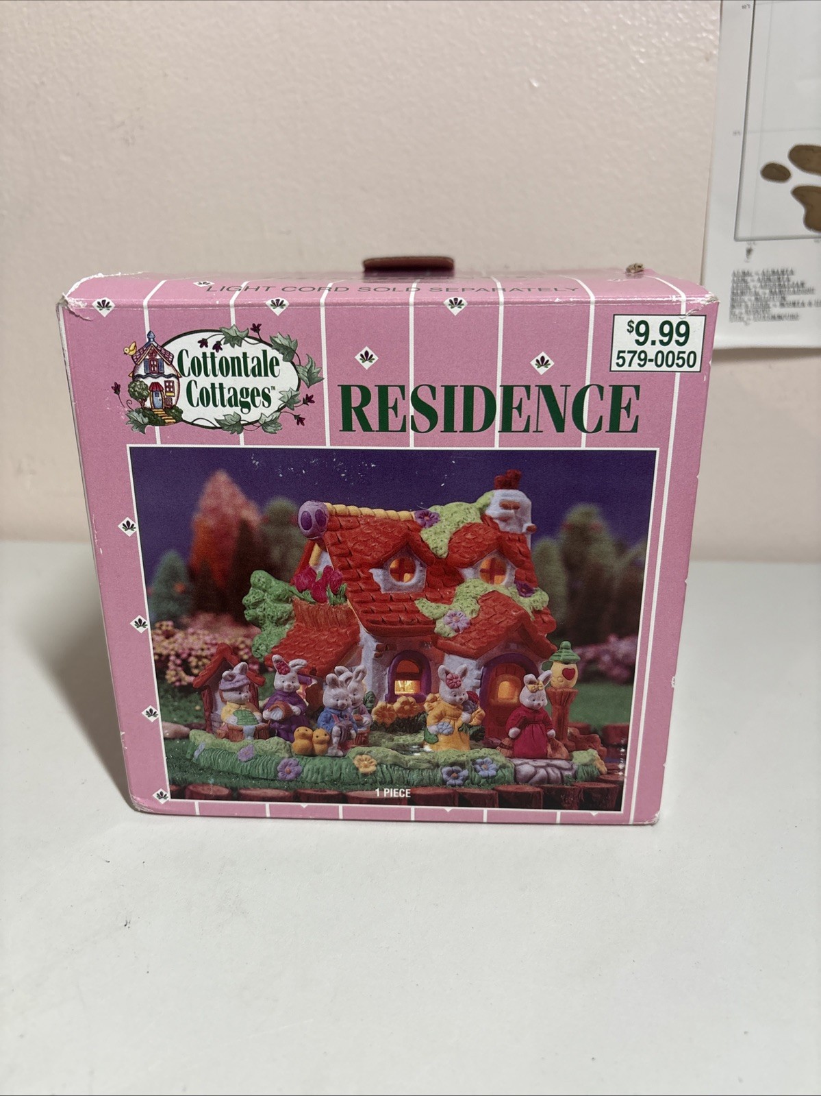 Cottontale Cottages Spring Bunny Easter Village RESIDENCE painted cottage w/ Box