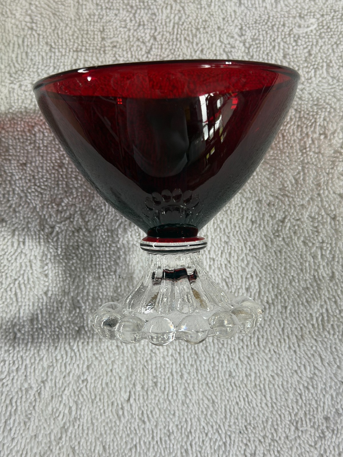 Vintage Anchor Hocking Boopie Royal Ruby Red Sherbet Glass 3 1/2\
