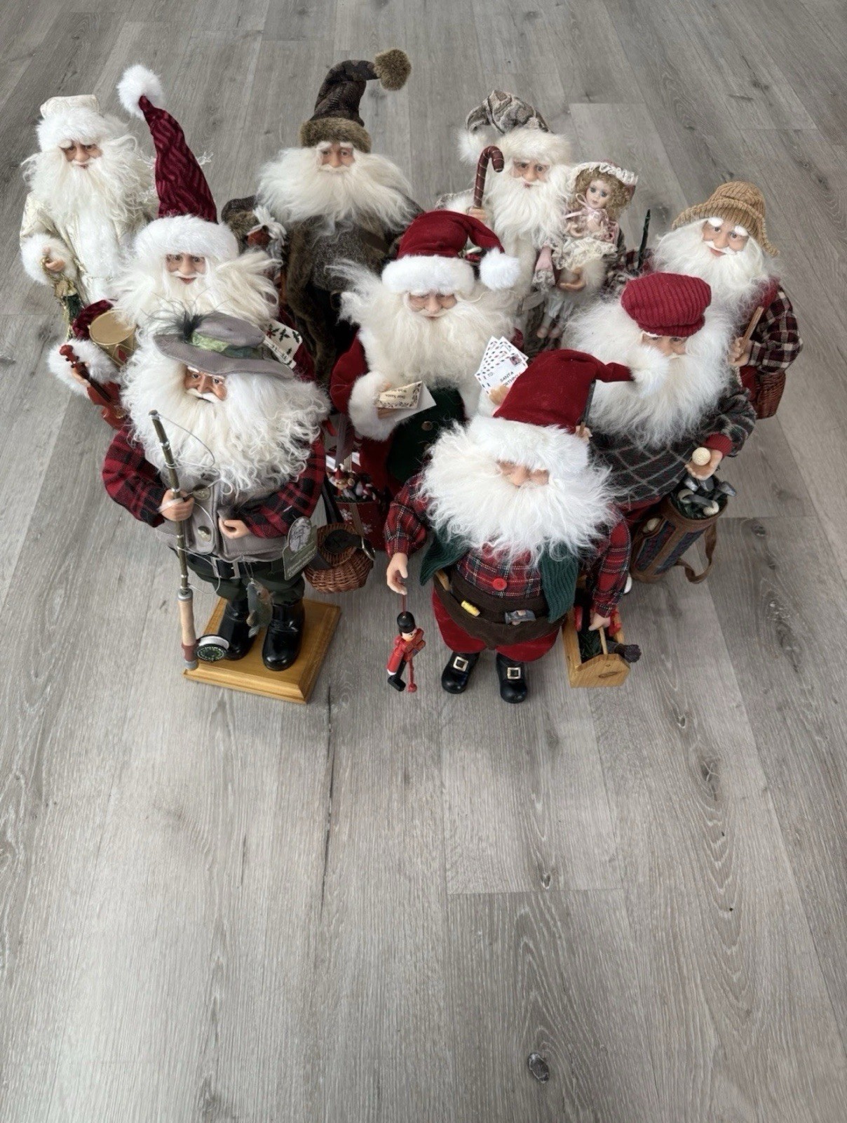 Treasured Santas Santa’s Workshop Figurines Lot of 9 | 18”