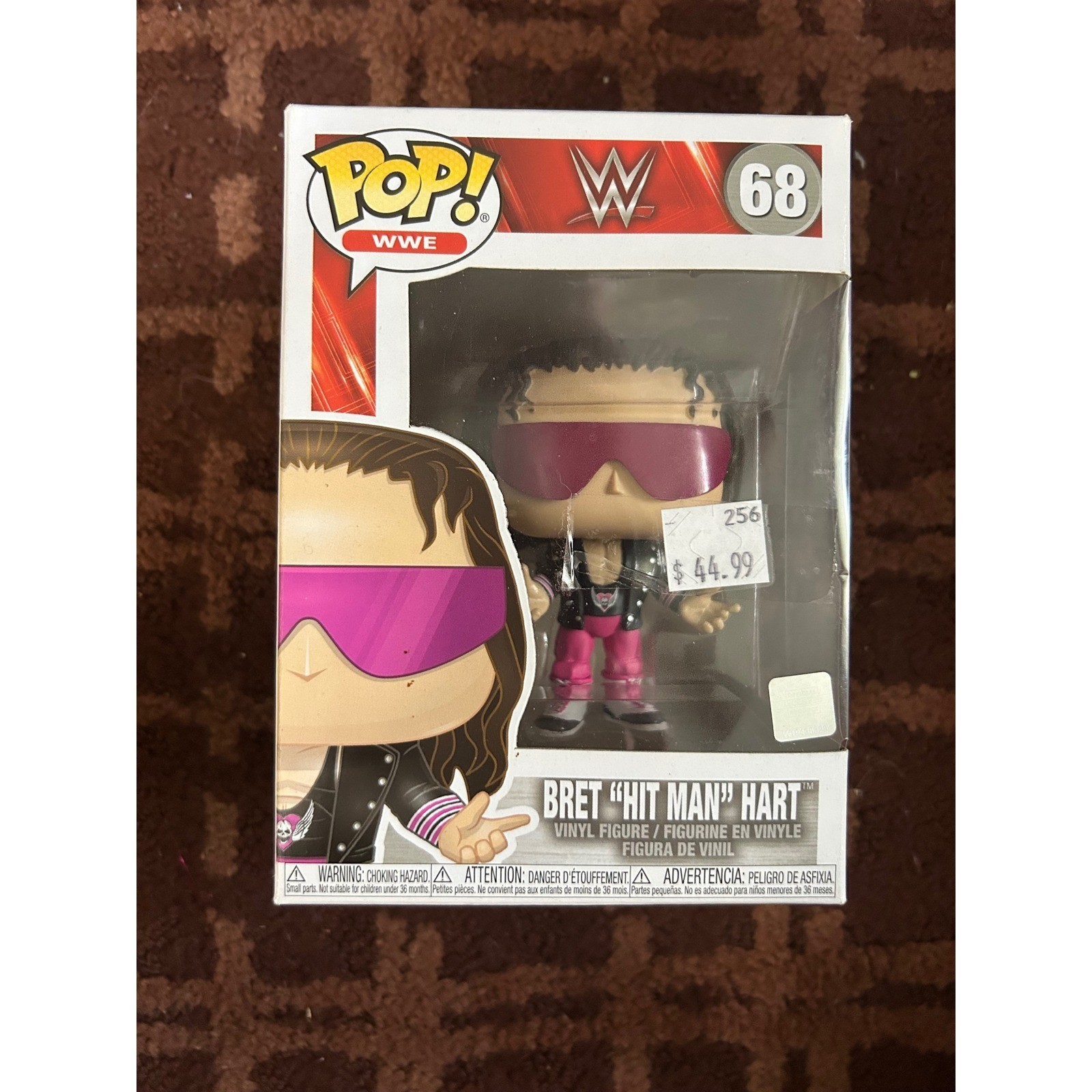 Funko Pop WWE Bret Hit Man Hart 68 Vinyl Figure Wrestling Legend New