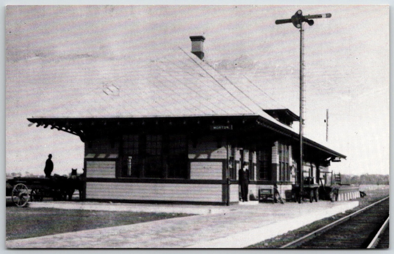 morton railroad depot new york postcard unposted