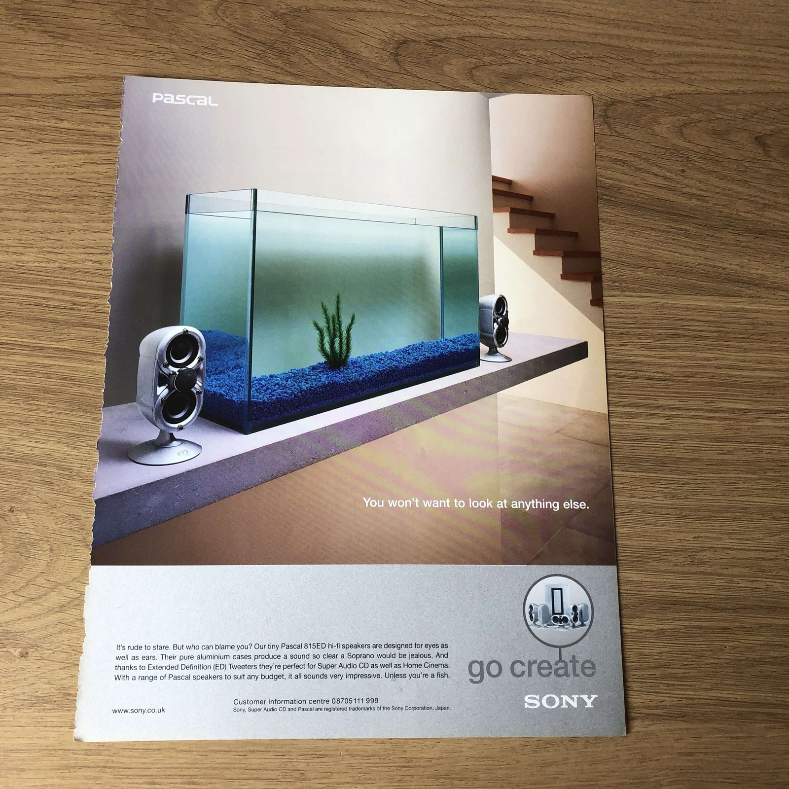 FASH03 MAGAZINE ADVERT 12X9 SONY PASCAL 815ED HI-FI SPEAKERS