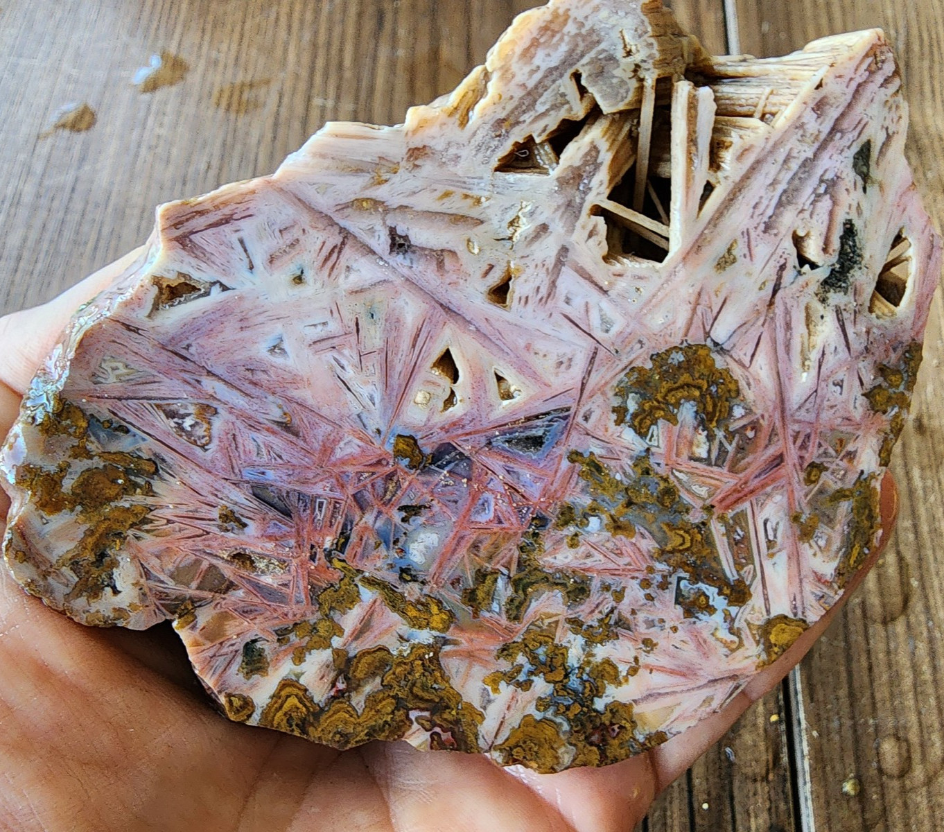 31.95 oz (906 gr) Pink Tube Agate Pair, Pink Stick Agate, Pink Agate Specimen