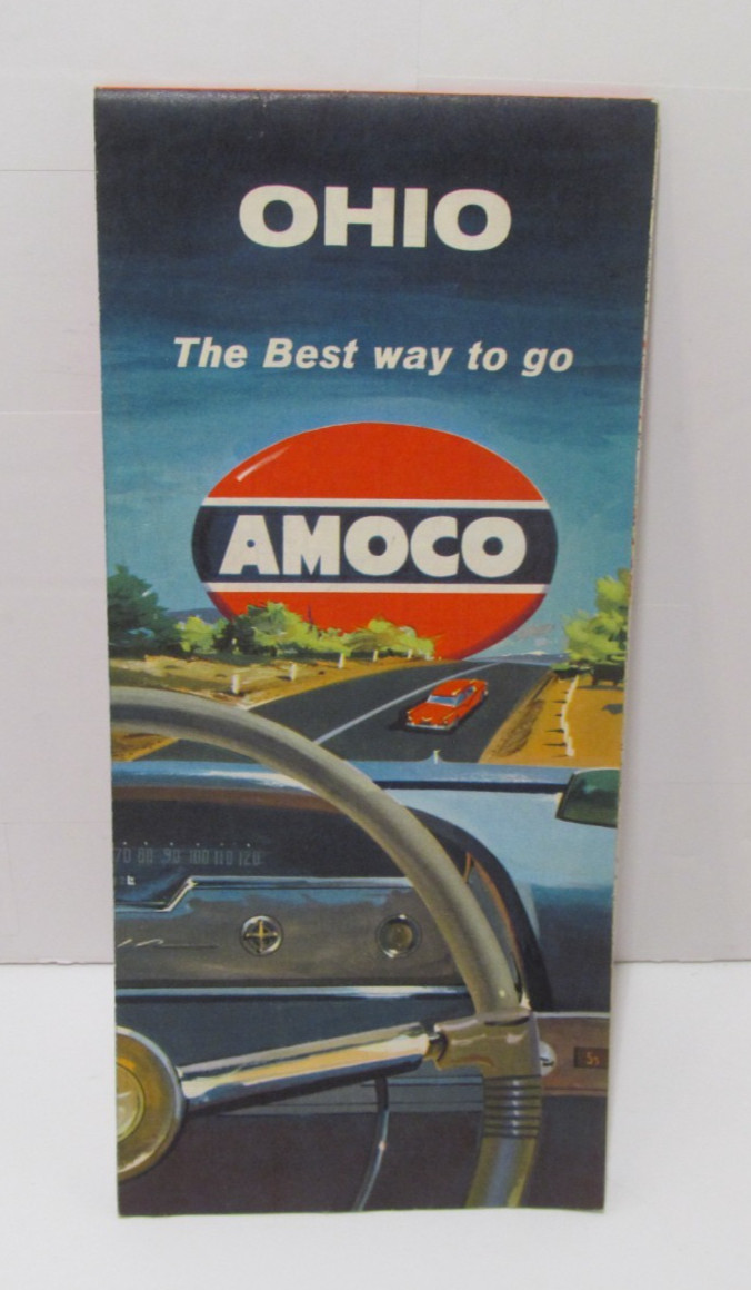 Vintage 1959 AMOCO State of Ohio Road Map