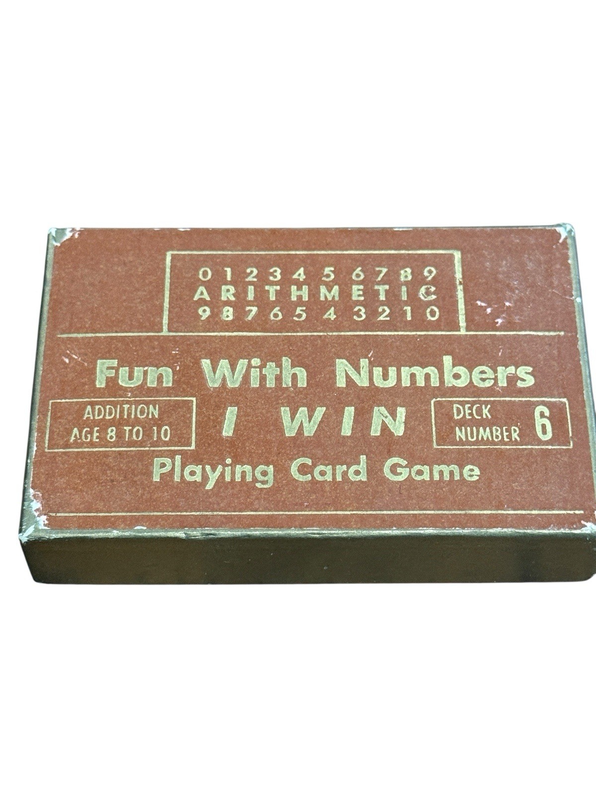 VTG 1951 Fun With Numbers I WIN Playing Card Game NOS #6 Addition Home School