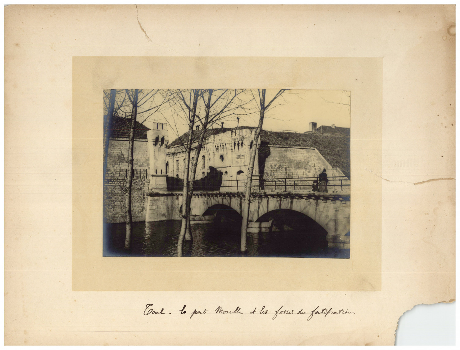 France, Toul, Porte Moselle et Fosses de Fortifications vintage print print d
