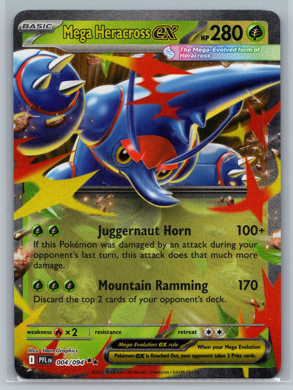 ME02: Phantasmal Flames #004/094 Mega Heracross ex