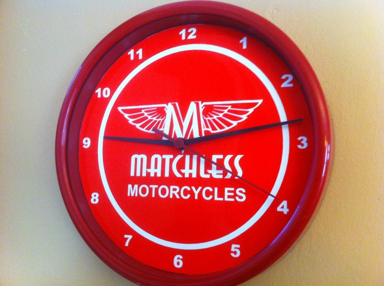 Matchless Motorcycle Logo Garage Mechanic Bar Man Cave Advertising Clock Sign