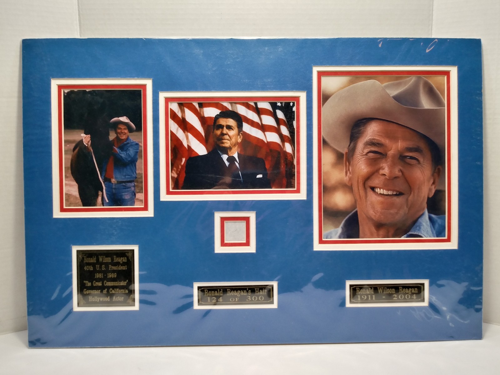 President Ronald Reagan Hair Strand Lock COA Reznikoff University Archives