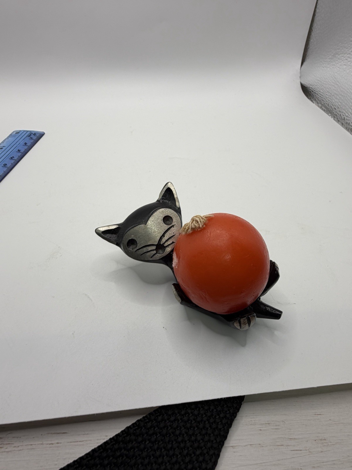 Vintage Walter Bosse Mid Century Modern Germany  Metal Cat Kitty Candle Holder