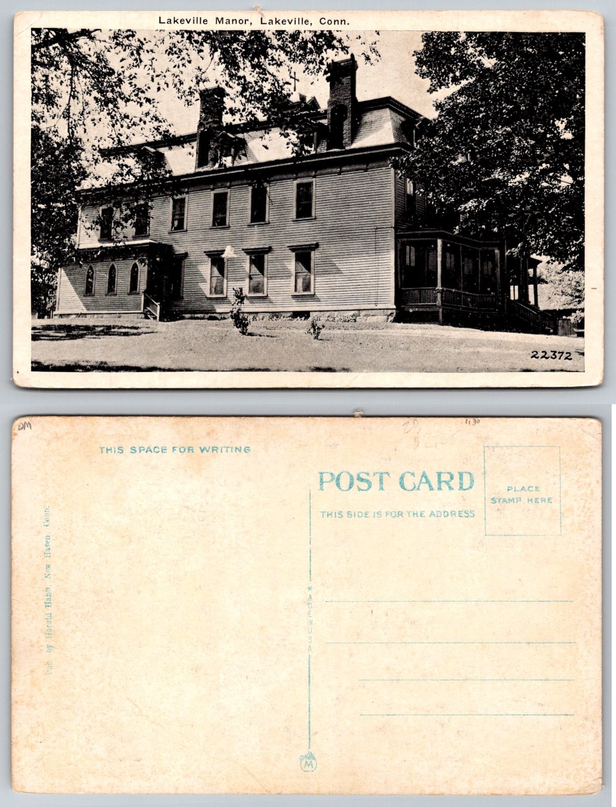 Lakeville Connecticut Lakeville Manor Postcard Lakeville Connecticut Lakeville Manor Postcard