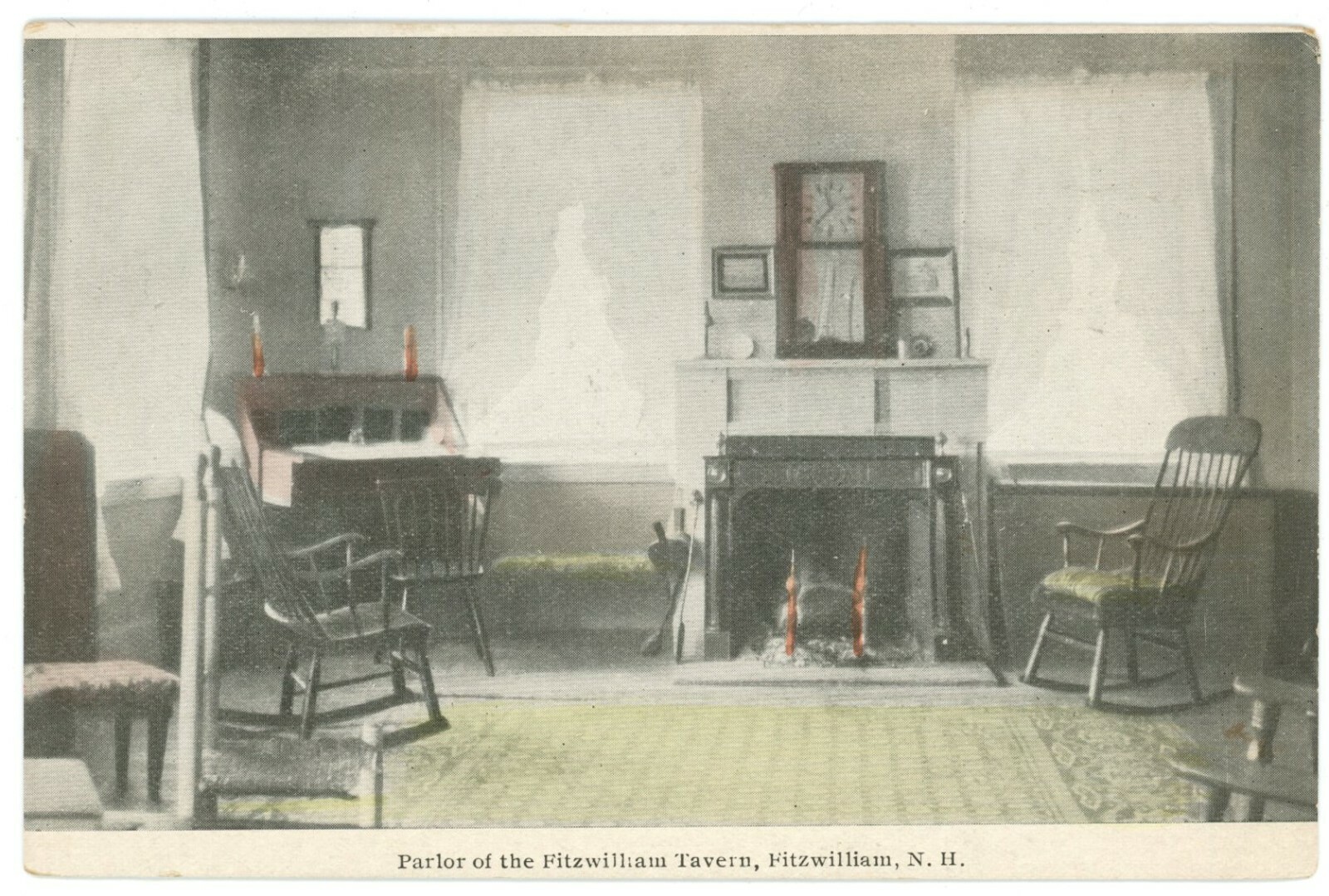Fitzwilliam NH Parlor of Fitzwilliam Tavern Divided Back Postcard c. 1910 Unused Fitzwilliam NH Parlor of Fitzwilliam Tavern Divided Back Postcard c. 1910 Unused