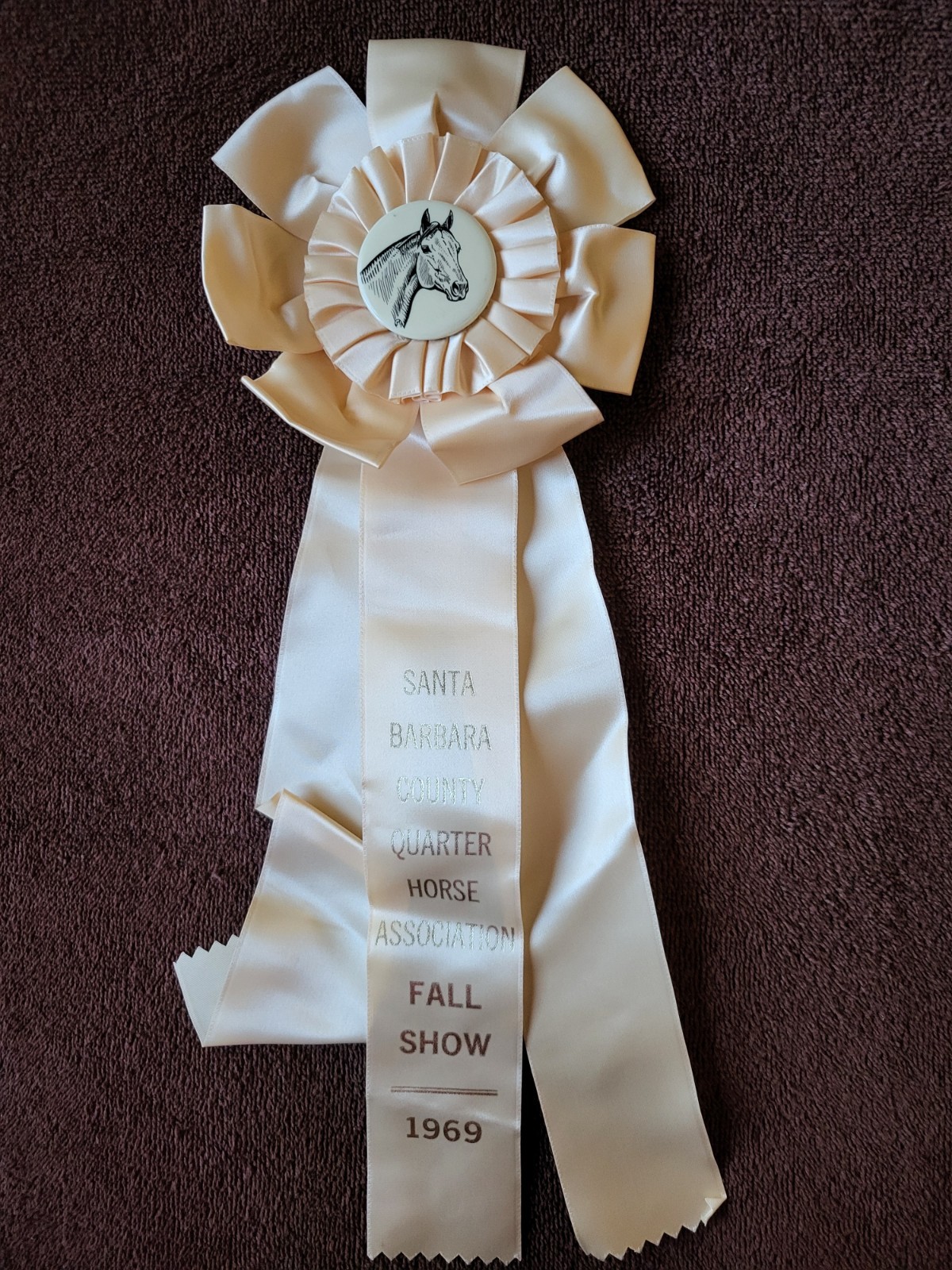 Santa Barbara Quarter Horse Show Ribbon Award Equestrian Event 1969