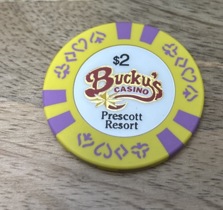 Bucky\'s Resort $2 Prescott, Nevada Poker Gaming Casino Chip