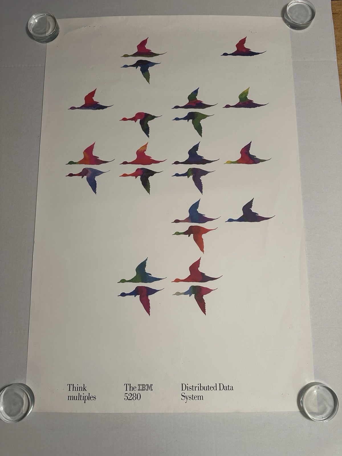 Vintage IBM 5280 Poster Rare Think Multiples 1980 80s