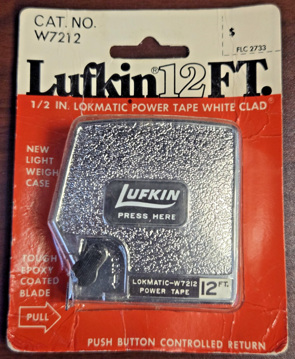 VTG NOS Lufkin Lokmatic W7212 Power Tape 12 Ft Tape Measure USA Sealed Package
