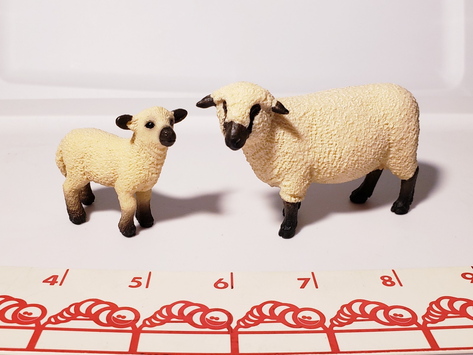 Schleich Shropshire Sheep Family Lot Female Ewe 13681 Baby Lamb 13682 Retired