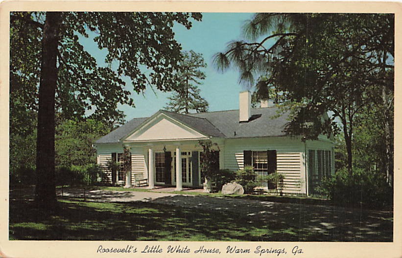 Postcard GA: Roosevelt\'s Little White House, Warm Springs, Georgia
