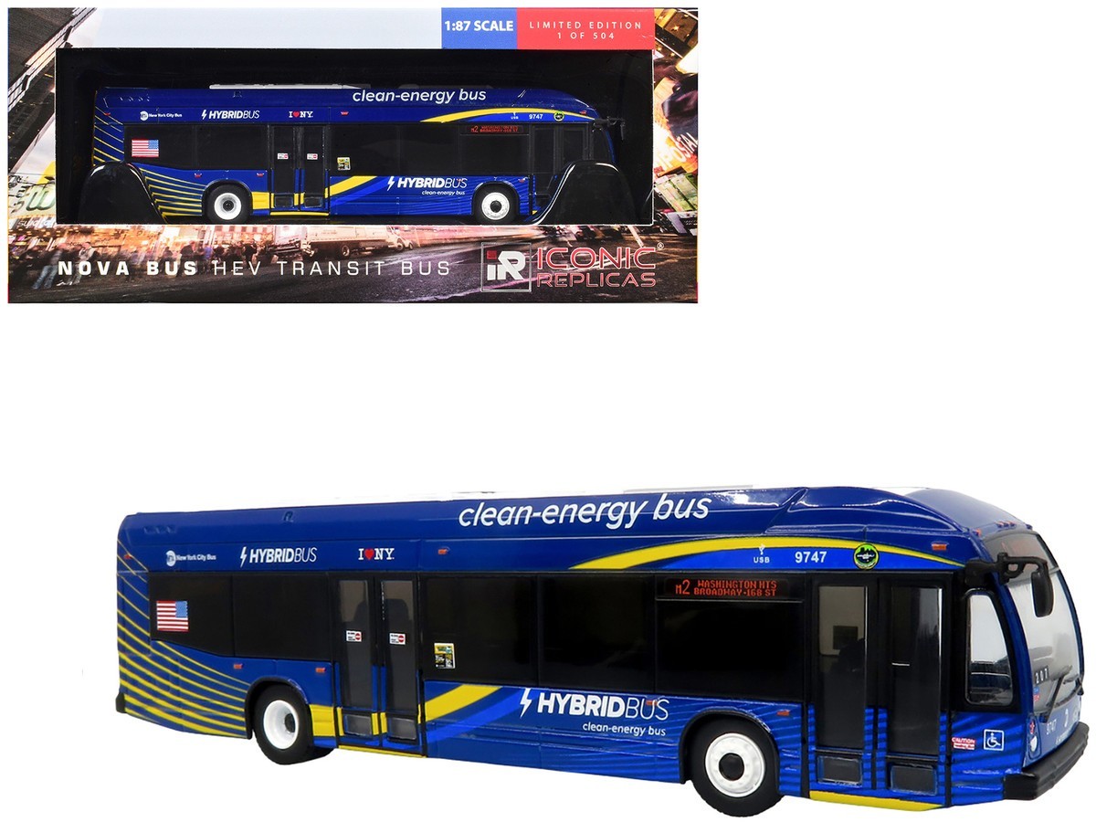 Iconic Replicas Diecast 1/87 HO Scale Nova Bus Hybrid Transit \