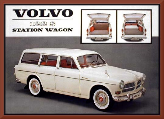 1963 Volvo 122 S Station Wagon, Toolbox - Refrigerator Magnet, 42 MIL