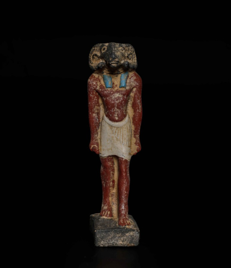 Authentic Ancient Egyptian Antiques Rare God Khnum Statue Authentic BC