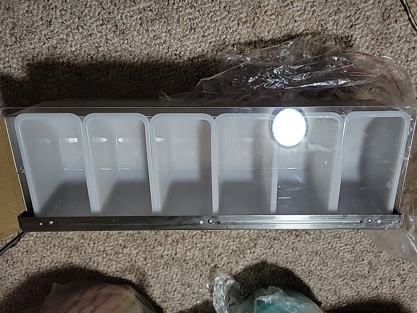 6 Compartment Condiment/Cocktail Server With TOP