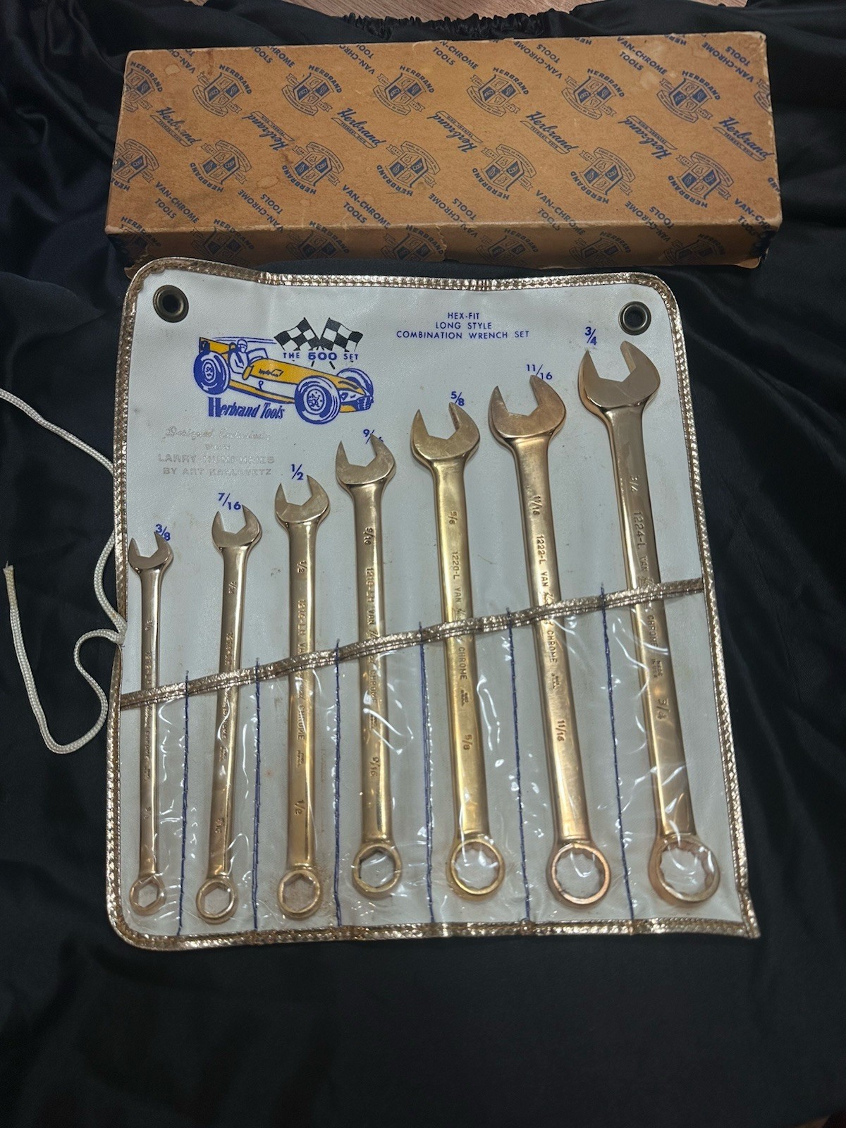 Herbrand Tools The 500 Set Commenorative Gold Plated Wrench Set. 1950’s Rare Set Herbrand Tools The 500 Set Commenorative Gold Plated Wrench Set. 1950’s Rare Set