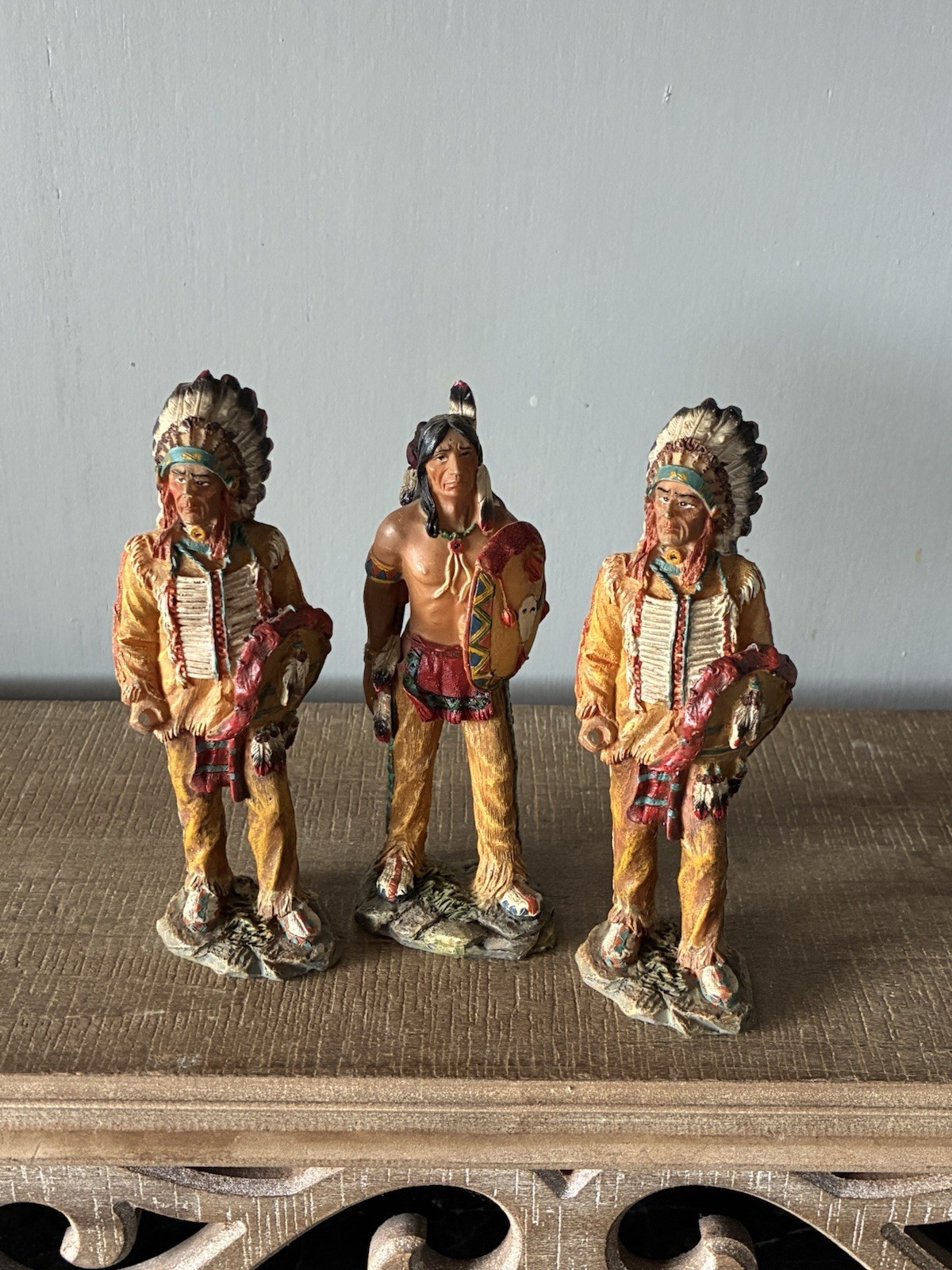 Castagna Italy Native American Wild West Series. Set Of 3. Sioux Warriors