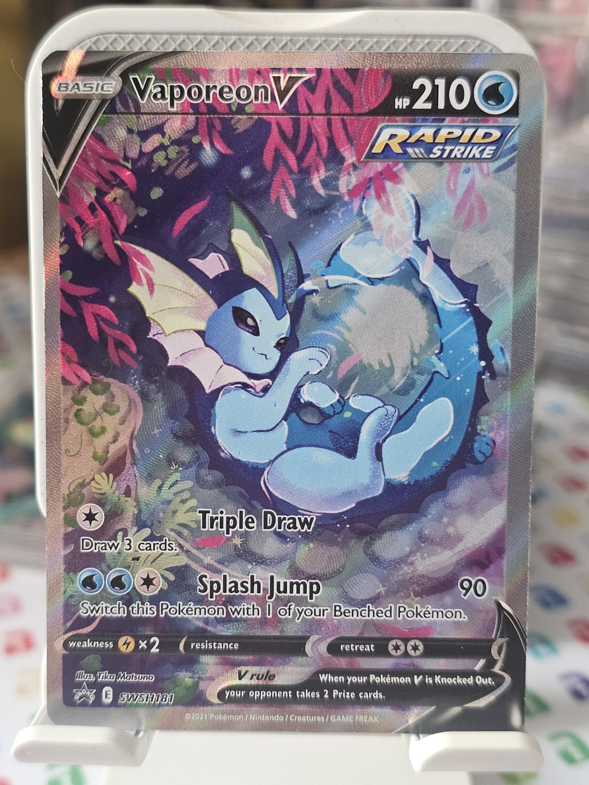 Vaporeon V SWSH181 Black Star Promo Pokemon Card English NM