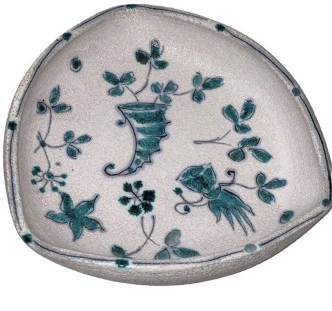MCM nice Italian pottery lava glaze bowl Dish 7 1/2” by Fratelli Fanciullacci MCM nice Italian pottery lava glaze bowl Dish 7 1/2” by Fratelli Fanciullacci