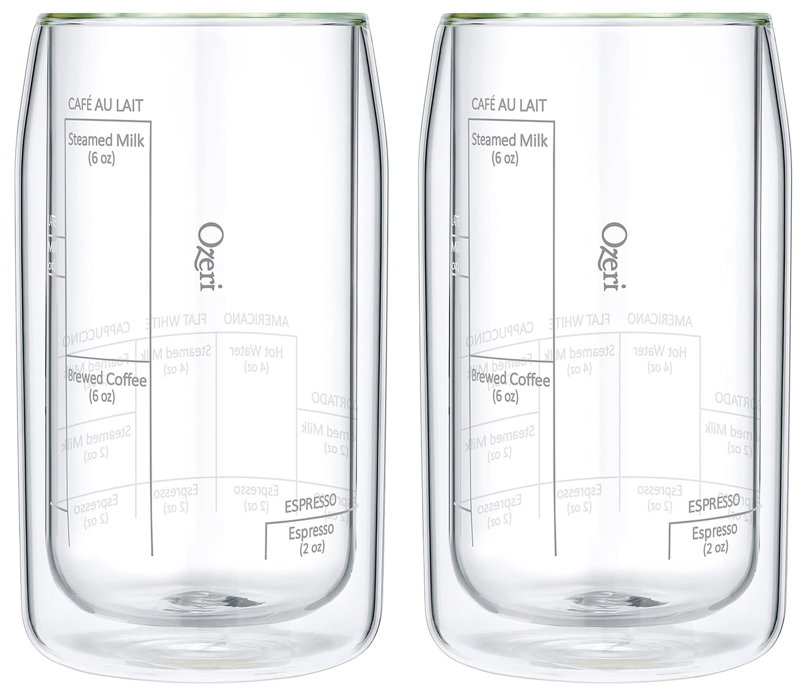 Ozeri Moderna Artisan Series 15 oz Double Wall Barista Coffee Glass