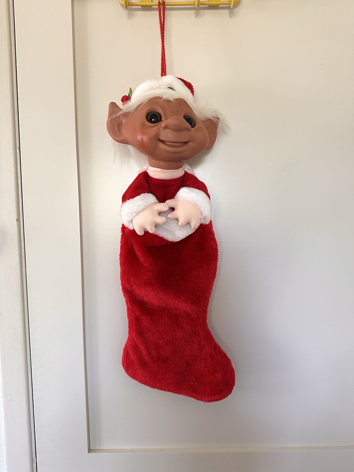 Smithy Christmas Troll Doll Stocking 25” Santa Holiday Decor Large