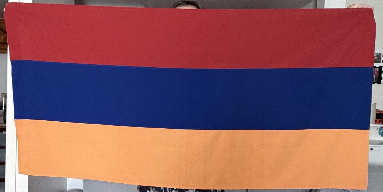 Armenia National Tricolor Flag Red Blue Orange 59