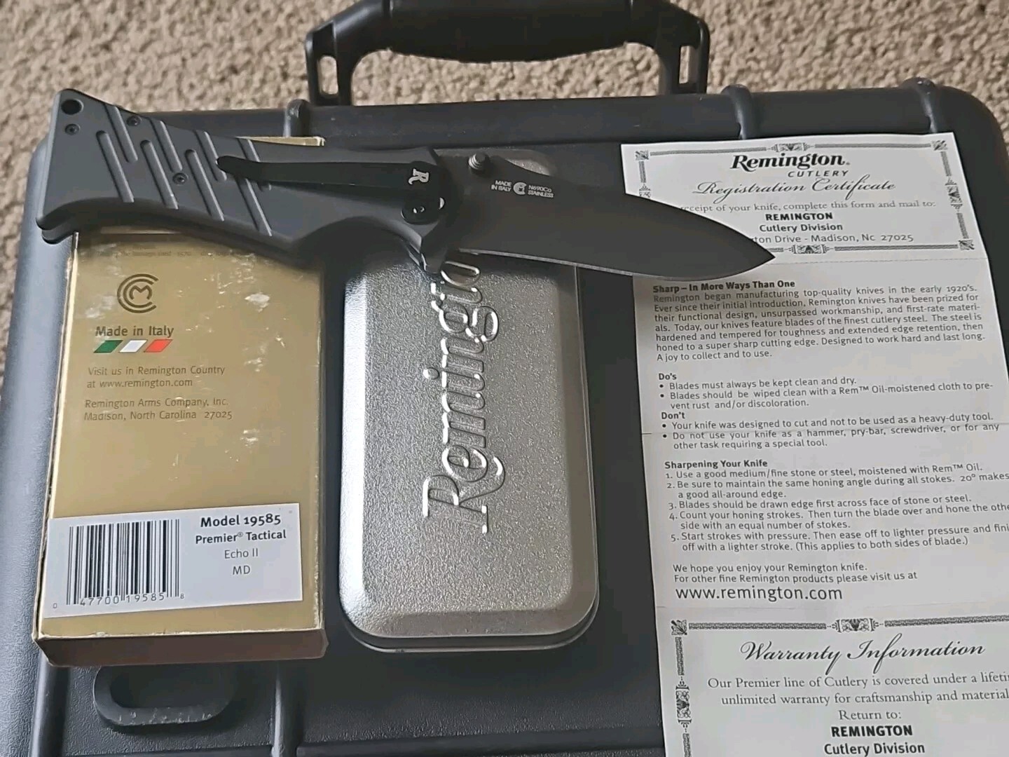 FOX Knife 🇮🇹 Maniago Italy Made Remington Echo II Pocket knife N690 (1 of 330)