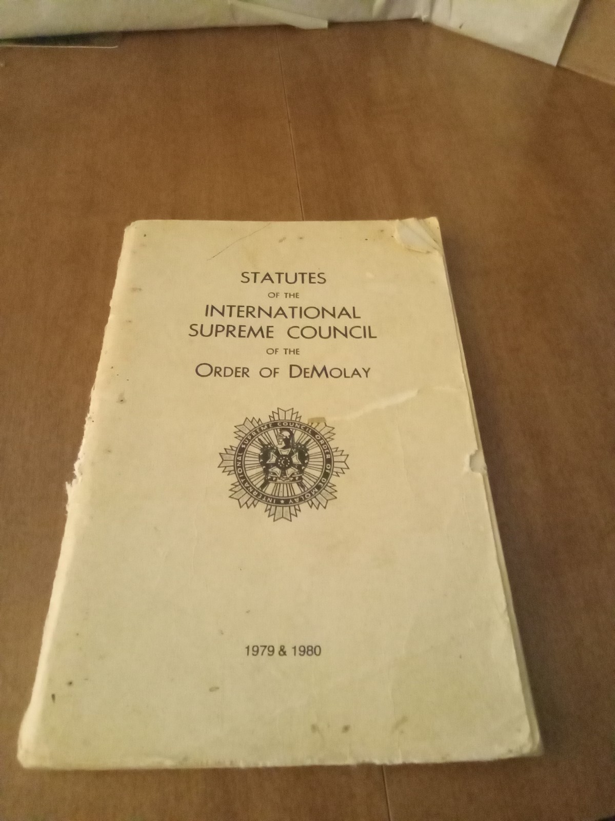 Vintage 1979 1980 Statutes Of The International Supreme Council Order Of DeMolay